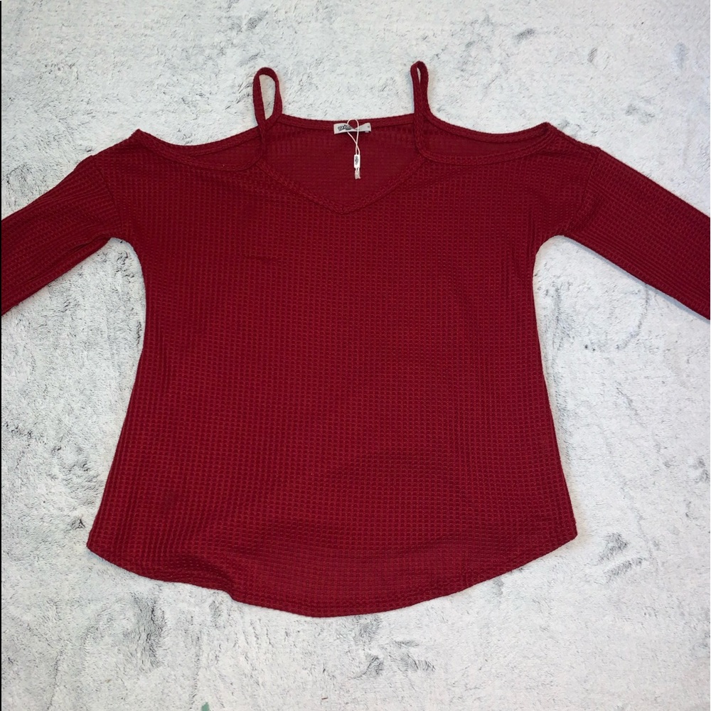 off the shoulder light sweater